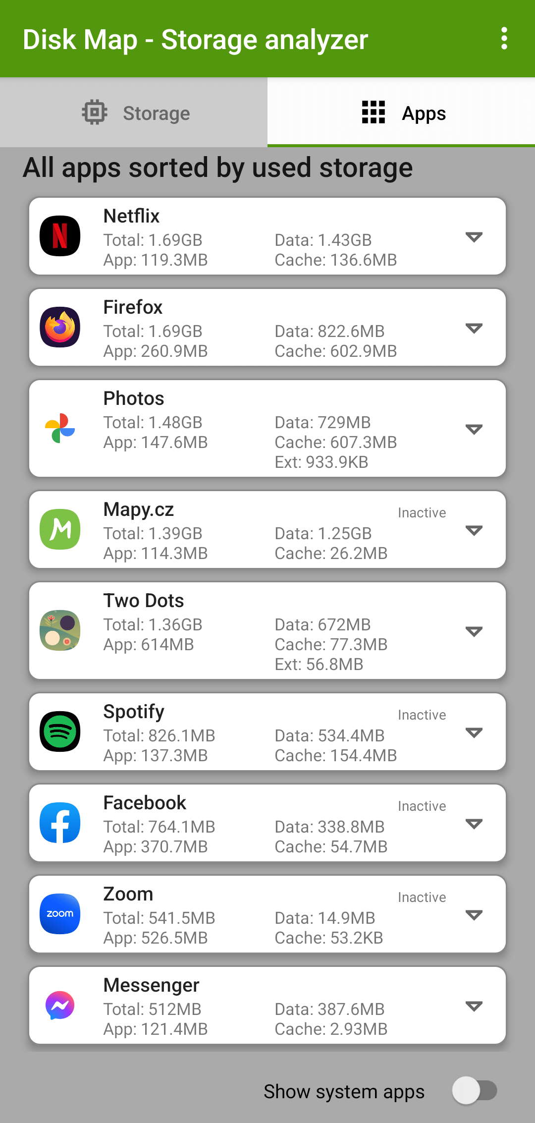 Disk Map – Storage Analyzer – Lonely Cat Games